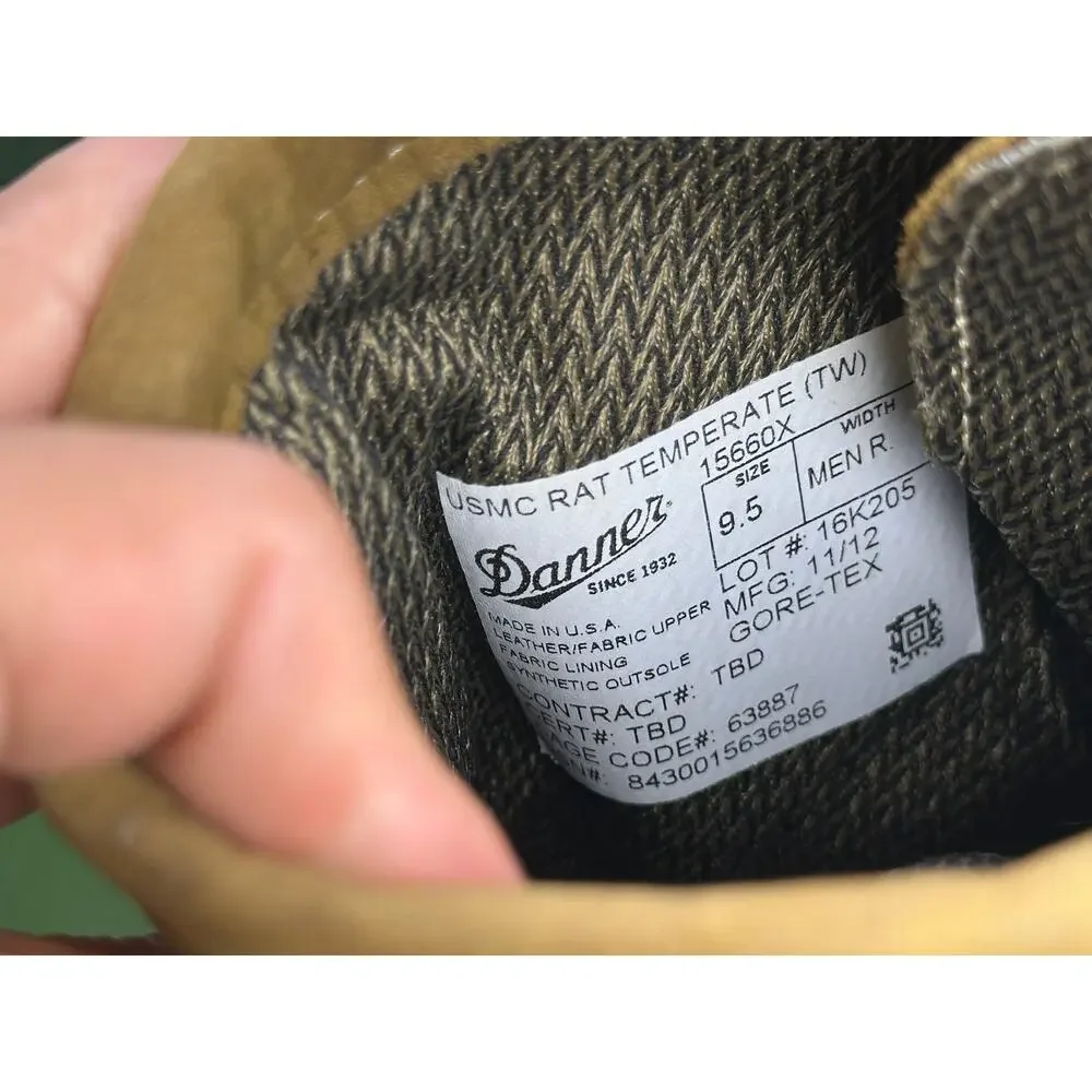 Vintage Danner 15660X Combat Boot Men's 9.5 Brown Leather US Marine Corps USA